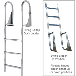 3 Step Standard Aluminum Swing Ladders